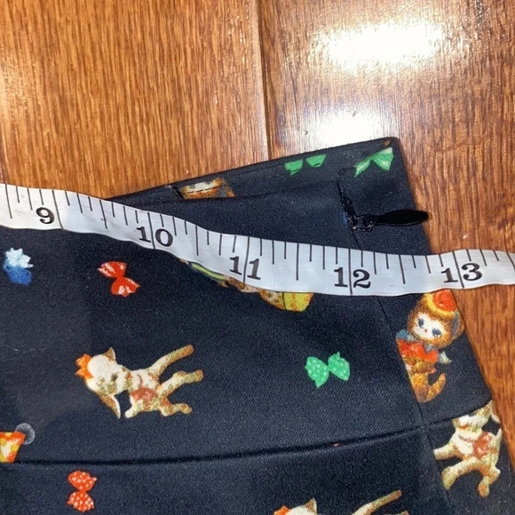 VINTAGE  style O chirly holiday A line mini Skirt Size Medium - Picture 4 of 10